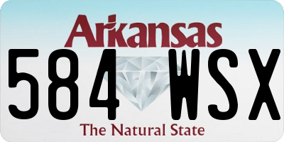 AR license plate 584WSX