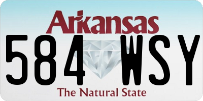 AR license plate 584WSY