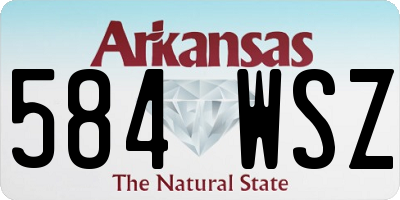 AR license plate 584WSZ