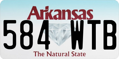 AR license plate 584WTB