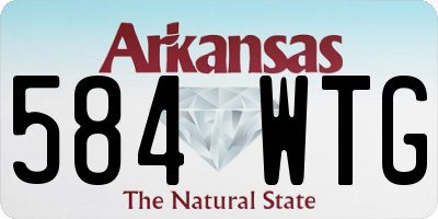 AR license plate 584WTG