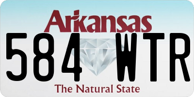 AR license plate 584WTR