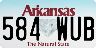 AR license plate 584WUB