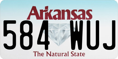 AR license plate 584WUJ
