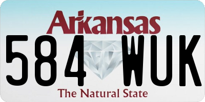 AR license plate 584WUK