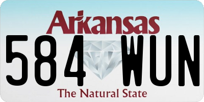 AR license plate 584WUN