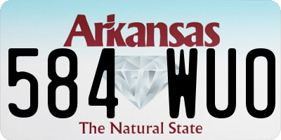 AR license plate 584WUO