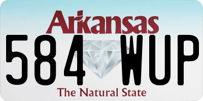 AR license plate 584WUP