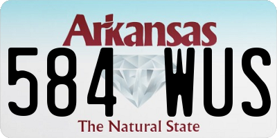 AR license plate 584WUS