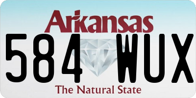 AR license plate 584WUX