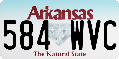 AR license plate 584WVC
