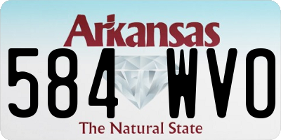 AR license plate 584WVO