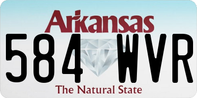 AR license plate 584WVR