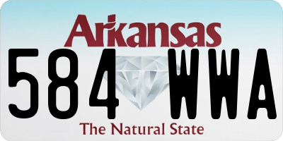 AR license plate 584WWA