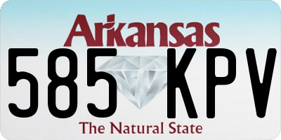 AR license plate 585KPV