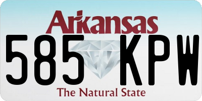 AR license plate 585KPW