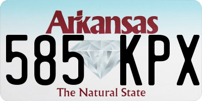 AR license plate 585KPX