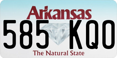 AR license plate 585KQO