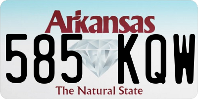 AR license plate 585KQW
