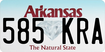 AR license plate 585KRA