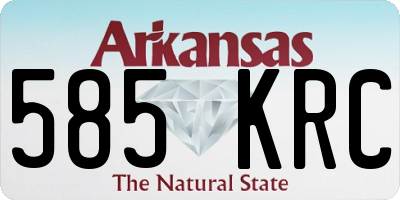 AR license plate 585KRC