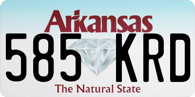AR license plate 585KRD
