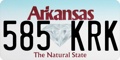 AR license plate 585KRK