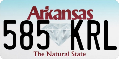 AR license plate 585KRL