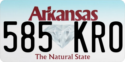 AR license plate 585KRO
