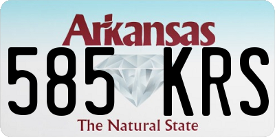 AR license plate 585KRS