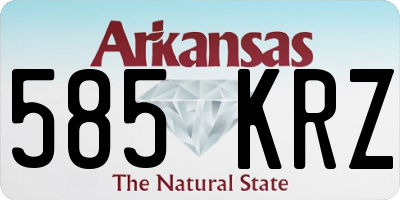 AR license plate 585KRZ