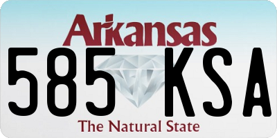 AR license plate 585KSA