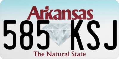 AR license plate 585KSJ