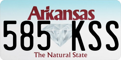AR license plate 585KSS