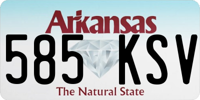 AR license plate 585KSV