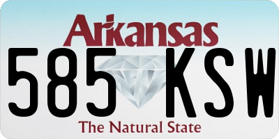 AR license plate 585KSW