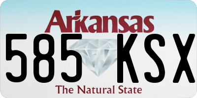 AR license plate 585KSX
