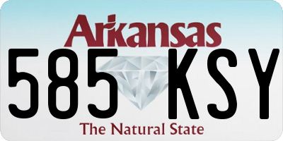 AR license plate 585KSY