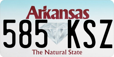 AR license plate 585KSZ