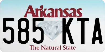 AR license plate 585KTA