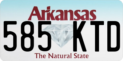 AR license plate 585KTD