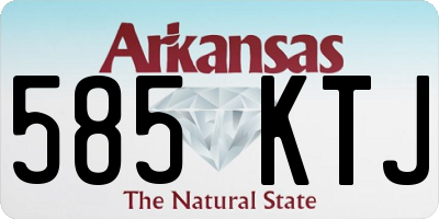 AR license plate 585KTJ