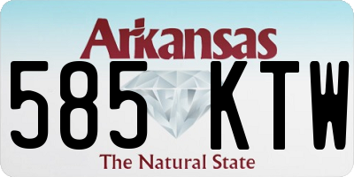 AR license plate 585KTW