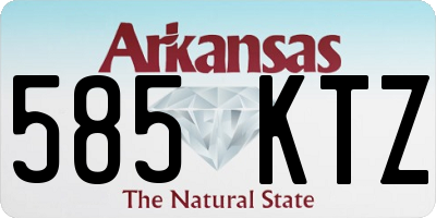 AR license plate 585KTZ