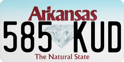 AR license plate 585KUD