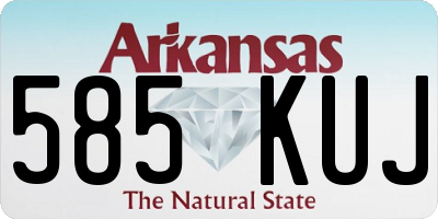 AR license plate 585KUJ