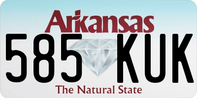 AR license plate 585KUK