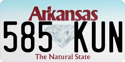 AR license plate 585KUN