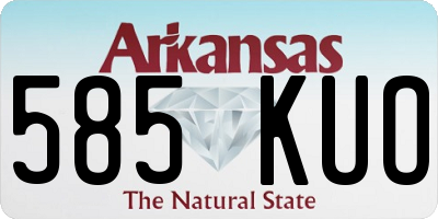 AR license plate 585KUO