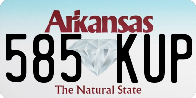 AR license plate 585KUP